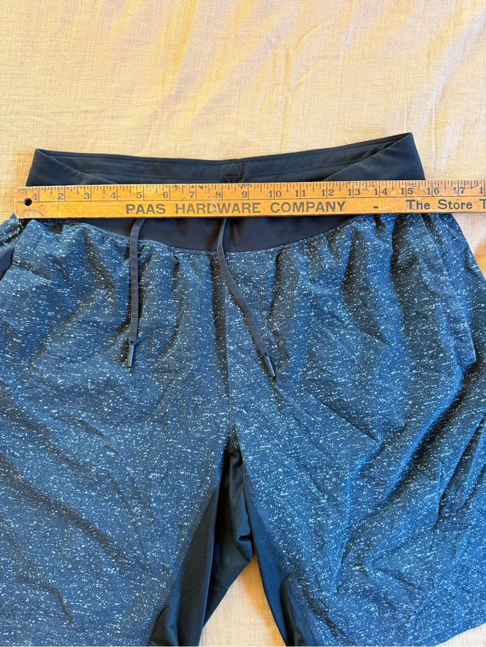 lululemon athletica Men's Dark Blue Speckled Performance Shorts